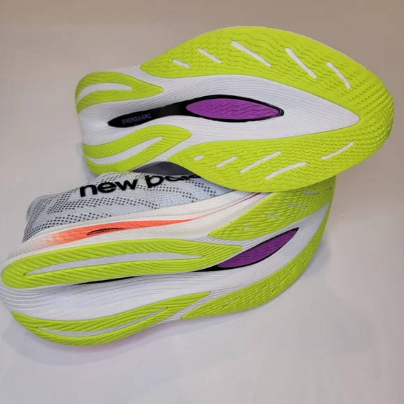 New Balance Men's Running Shoes - White and Neon - Picture 15 of 15